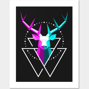 Poly Deer Posters and Art